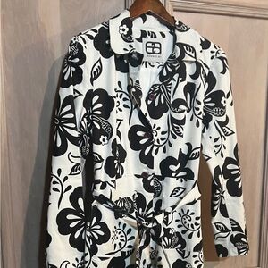 Black and white coat